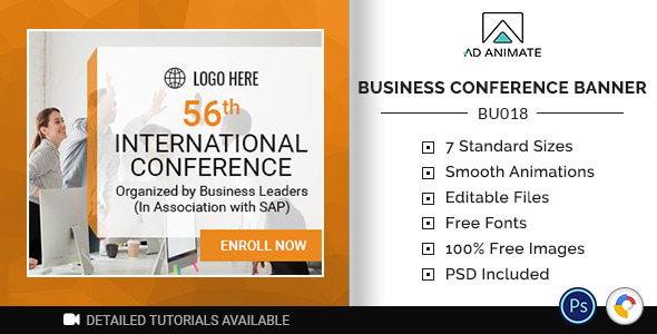 Business Banner | Conference Ad Template (BU018)