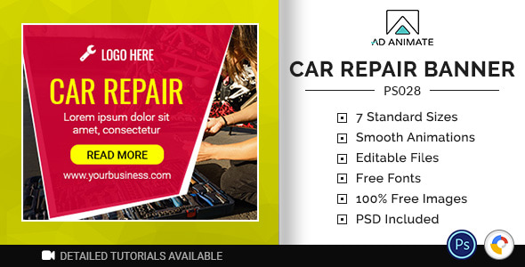 Professional Services | Car Repair Business Banner (PS028)