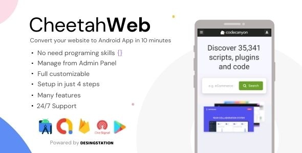 CheetahWeb | Android WebView Application with Admin Panel