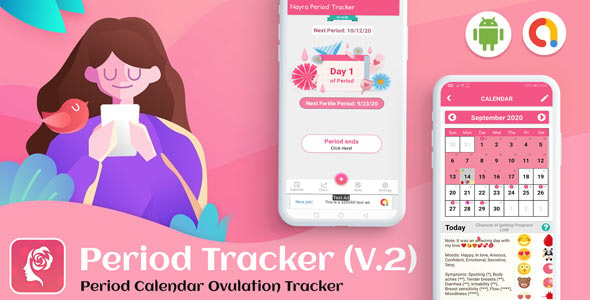 Android Period Tracker for Women - Period Calendar Ovulation Tracker (Pregnancy & Ovulation) (V-2)