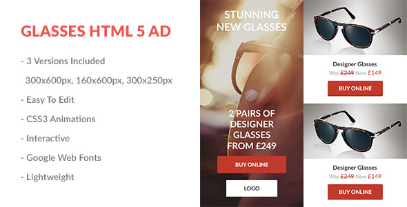 Glasses HTML5 Ad