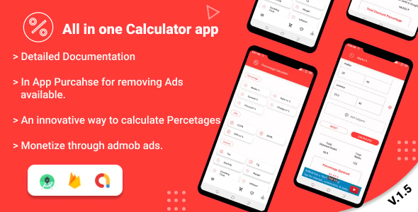 All in One Calculator Tip, Tax, Scientific Calculator, Marks, Discount, CGPA Calculator Android app