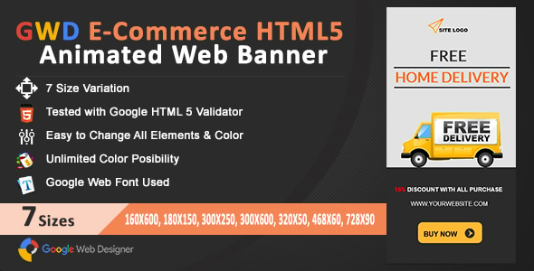 GWD E-Commerce HTML5 Animated Web Banner