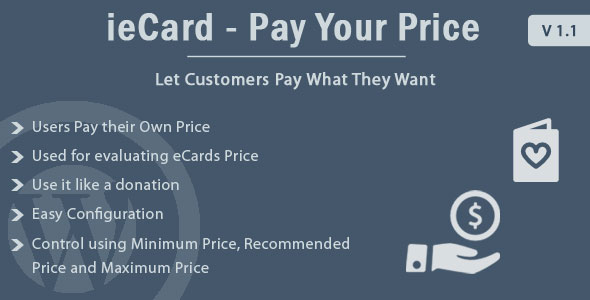 WP ieCard - Pay Your Price