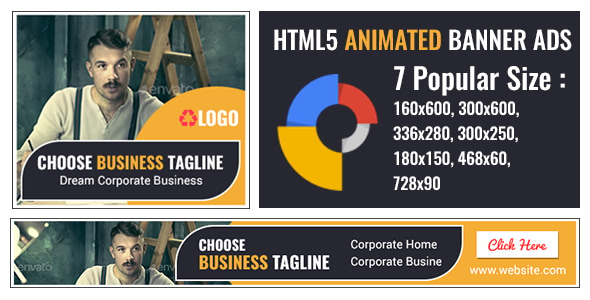 Corporate Business – HTML5 Animated GWD Banner Ad Templates