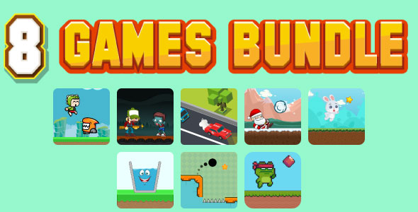 Bundle N°3 : 80% OFF. 8 HTML5 GAMES - Web, Mobile and FB Instant games(CAPX, C3p and HTML5)