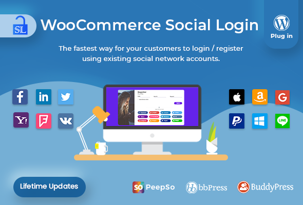 Social Login - WordPress / WooCommerce Plugin