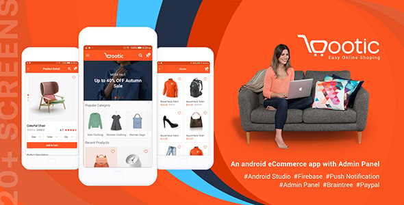 Bootic Full - An android eCommerce app with admin panel