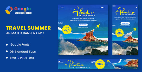 Travel Animated Banner Google Web Designer