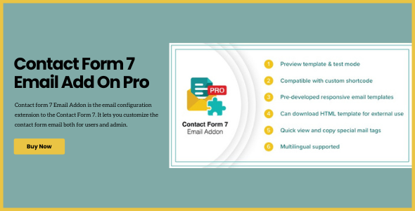 Contact Form 7 Email Add on Pro