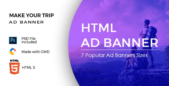 Make Your Trip - HTML Ad Banner Template