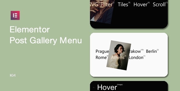 Post Gallery Menu for Elementor