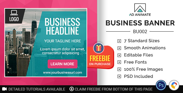 Business Banner - HTML5 Ad Template (BU002)