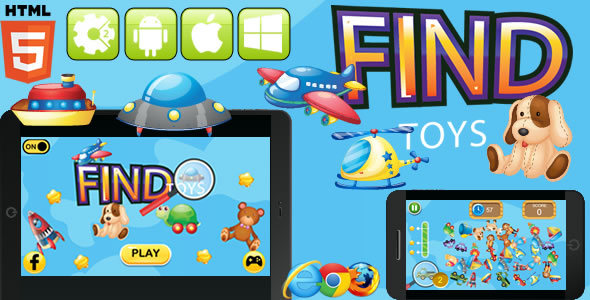 Find Toys - HTML5 Game - Construct 3 (c3p)