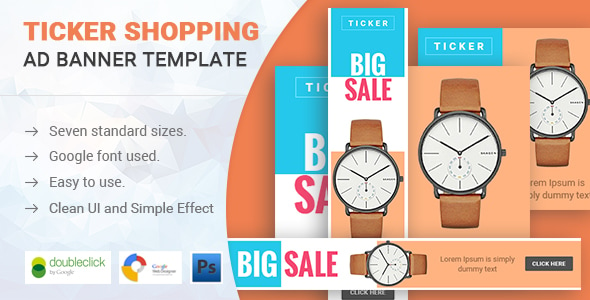 Ticker | Shopping HTML 5 Animated Google Banner