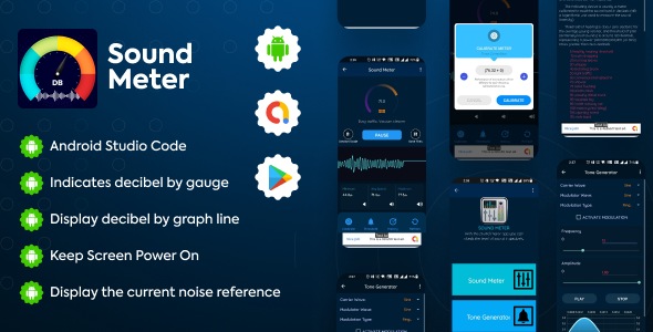 Sound Meter - Decibel meter & Noise meter | Sound Meter | Sound detector | |Android App | Admob ads