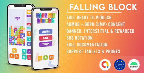 Falling Block - Unity | Admob + GDPR (UMP) Consent