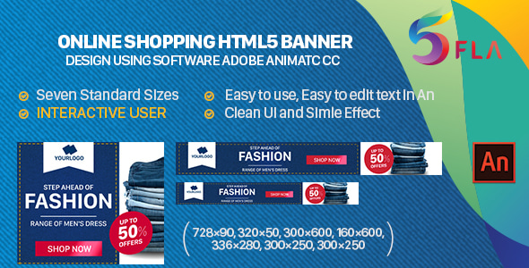 Online Shopping HTML5 Banner – INTERACTIVE USER