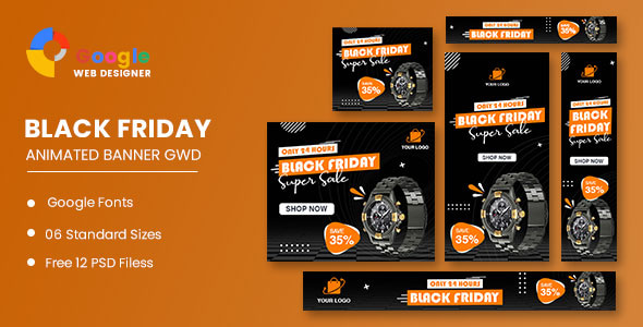 Product Sale Black Friday Banner Set Template