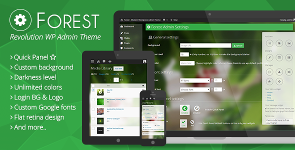 Forest - Revolution Wordpress Admin Theme