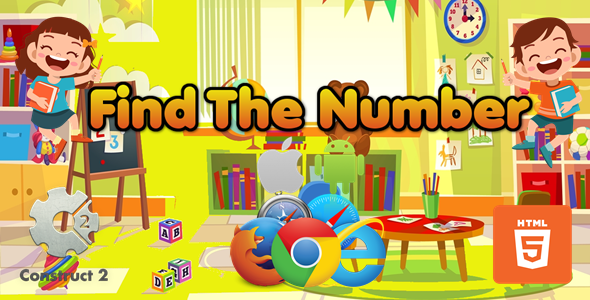 Find The Number - Educational game - HTML5 (.Capx)