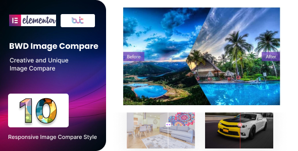 Image Compare addon for elementor