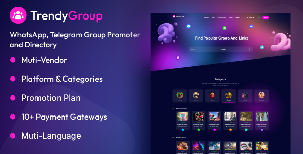 TrendyGroup - Whatsapp, Telegram Group Promoter and Directory