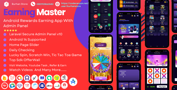 Earning Master - Android Rewards Earning App With Admin Panel