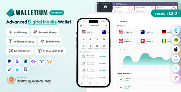 Walletium - Digital Wallet and Payment Gateway Full Solution