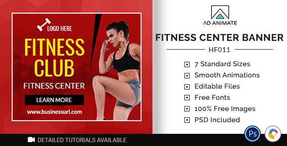 Health & Fitness | Fitness Center Banner (HF011)