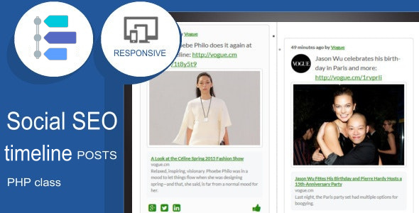 Social Posts timeline PHP class