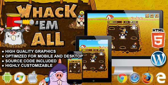 Whack 'em All - HTML5 Skill Game