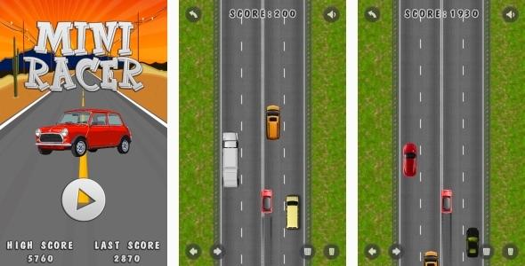 Mini Racer - HTML5 Game + Mobile + AdMob (Construct 3 | Construct 2 | Capx)