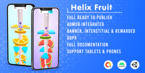 Helix Fruit | Admob + GDPR + Unity Project