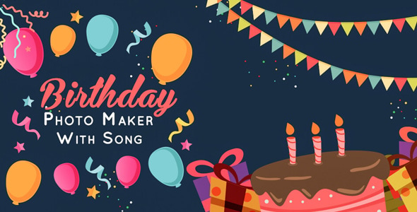 Birthday Greeting Cards Maker - Admob + Facebook Integration