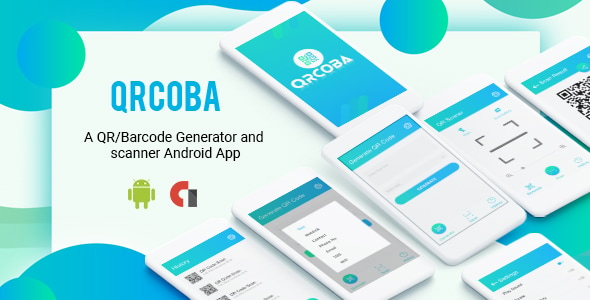 QRcoba - A QR/Barcode Generator and Scanner Android App with Admob