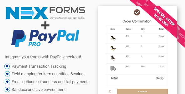 PayPal Pro for NEX-Forms