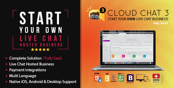 Cloud Chat 3 - SaaS - Live Support Chat Business