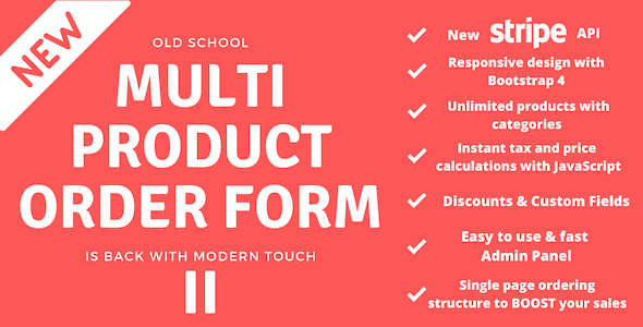 Multi Product Order Form 2