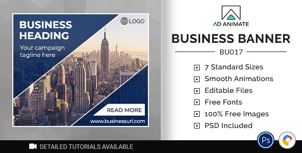 Business Banner | HTML5 Ad Template (BU017)