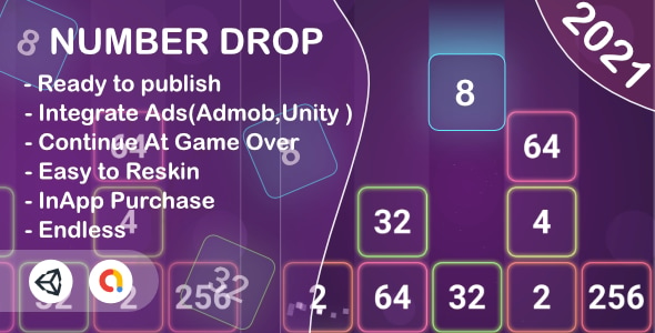 Number Drop(Unity Game+Admob+iOS+Android)