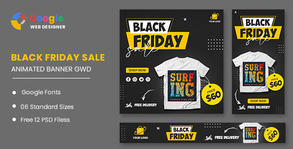 Black Friday HTML5 Banner Ads GWD