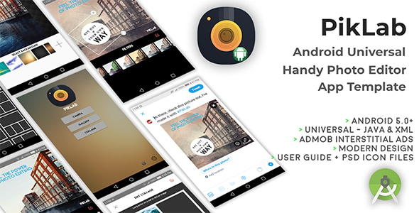 PikLab | Android Universal Photo Editor App Template