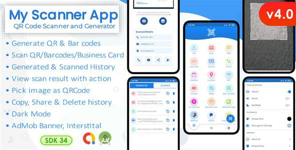 My QR Code Generate & Scanning App (Android 14 Supported)