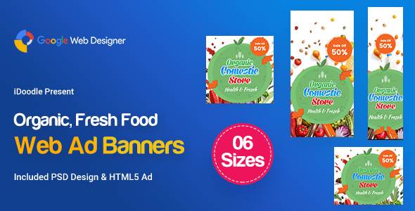 C45 - Organic, Fresh Food Banners GWD & PSD