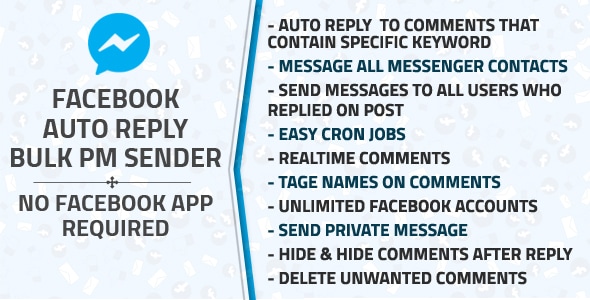 Facebook Auto Reply & Bulk Private Message Sender