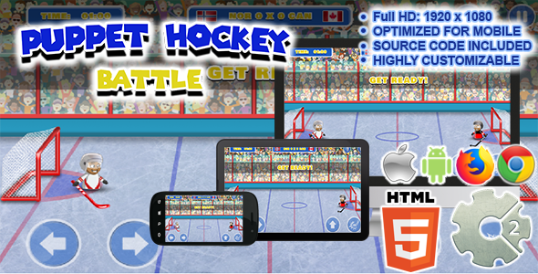 Puppet Hockey Battle ( Sport Game | HTML5 + CAPX )