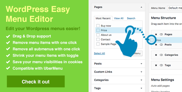 WordPress Easy Menu Editor