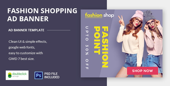 Fashion Shopping | AD Banner Template HTML5