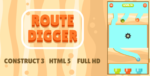 Route Digger - HTML5 Game (Construct3)